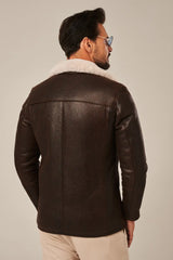 Riven - B2 Brown Men's Sheepskin Leather Shearling Jacket